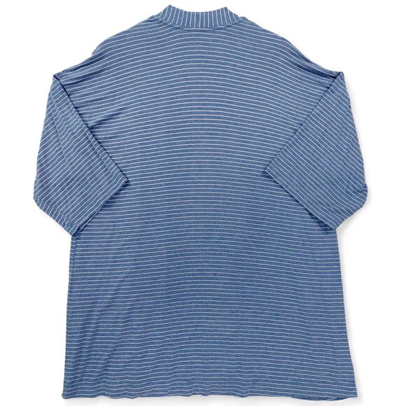 Soma House Jacket Sz XL Blue White Striped Leisurewear Lightweight Lounge Kimono - Picture 3 of 10